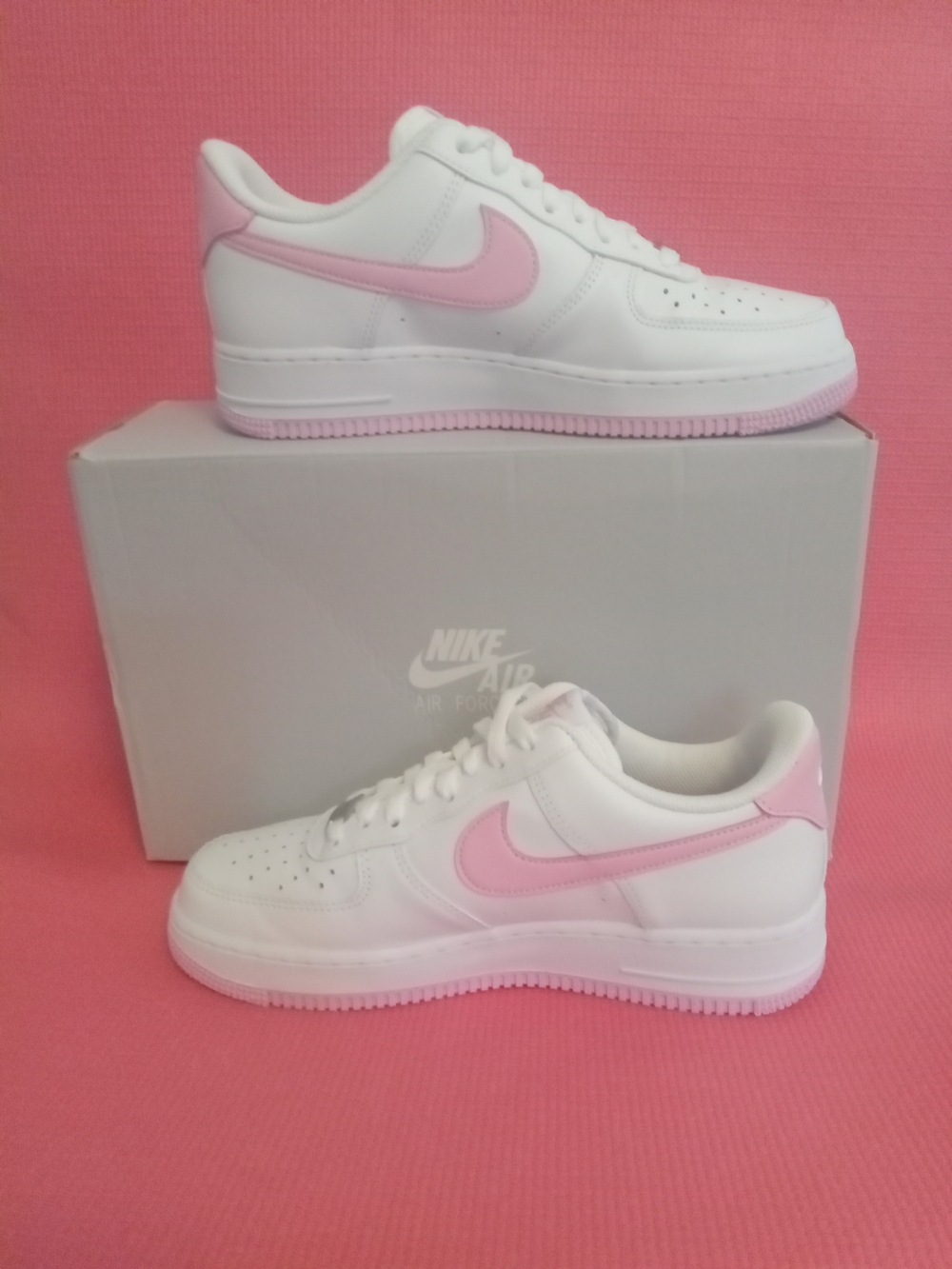 Nike Mens Air Force 1 Low '07 Pink Swoosh FJ4146 -101